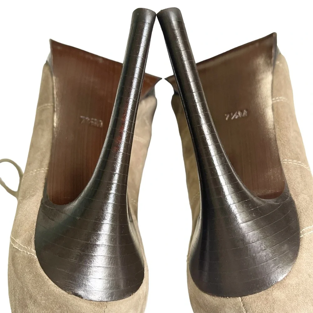 Diane von Furstenberg DVF Guardian Suede Taupe Stiletto